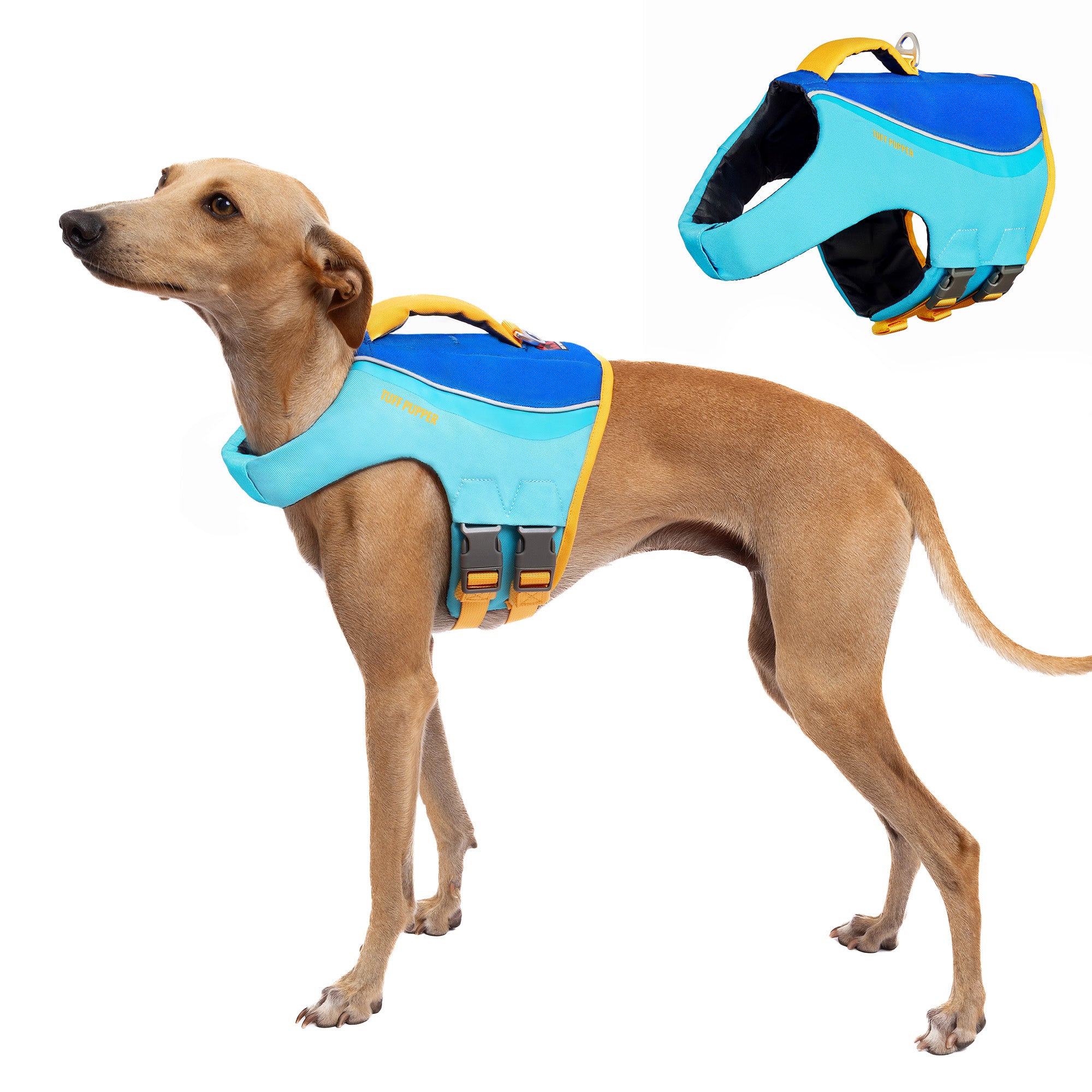 Dog Life Jacket, Rescue Handle and Flotation | Tuff Pupper
