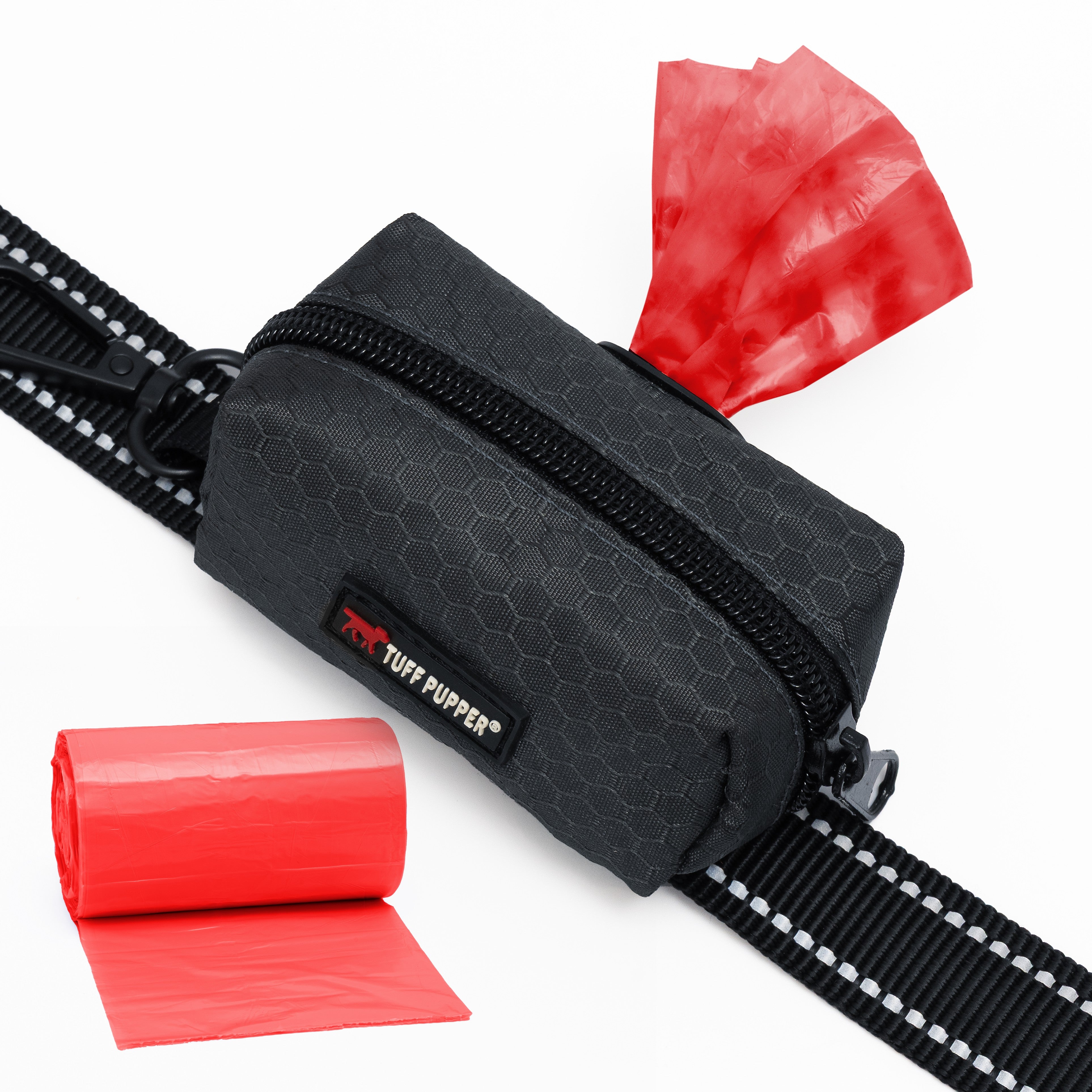 Dog Poop Bag Holder, Attaches to Any Leash | Tuff Pupper