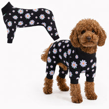 Dog wearing Daisy Bloom Comfort Pajamas, size XX-Small, full body coverage from chest to legs