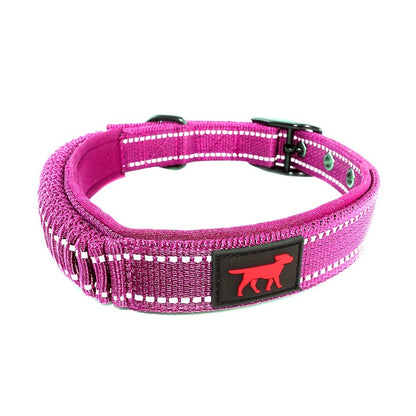 Tuff Pupper - Bungee Handle - Safety Collar - Hot Pink