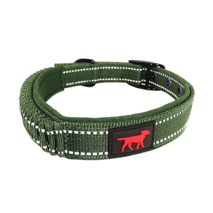 Tuff Pupper - Bungee Handle - Safety Collar - Olive