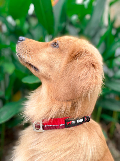 Tuff Pupper - Hero - Rugged Collar - Fiery Red