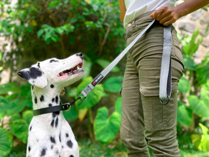 Tuff Pupper - Short Leash - Padded Handle - Steel Gray