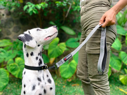 Tuff Pupper - Short Leash - Padded Handle - Steel Gray