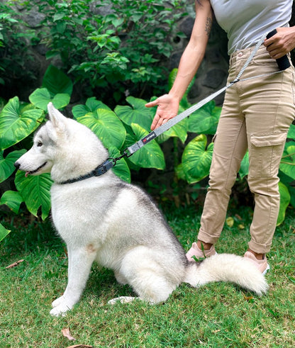Tuff Pupper - Short Leash - Traffic Handle - Steel Gray